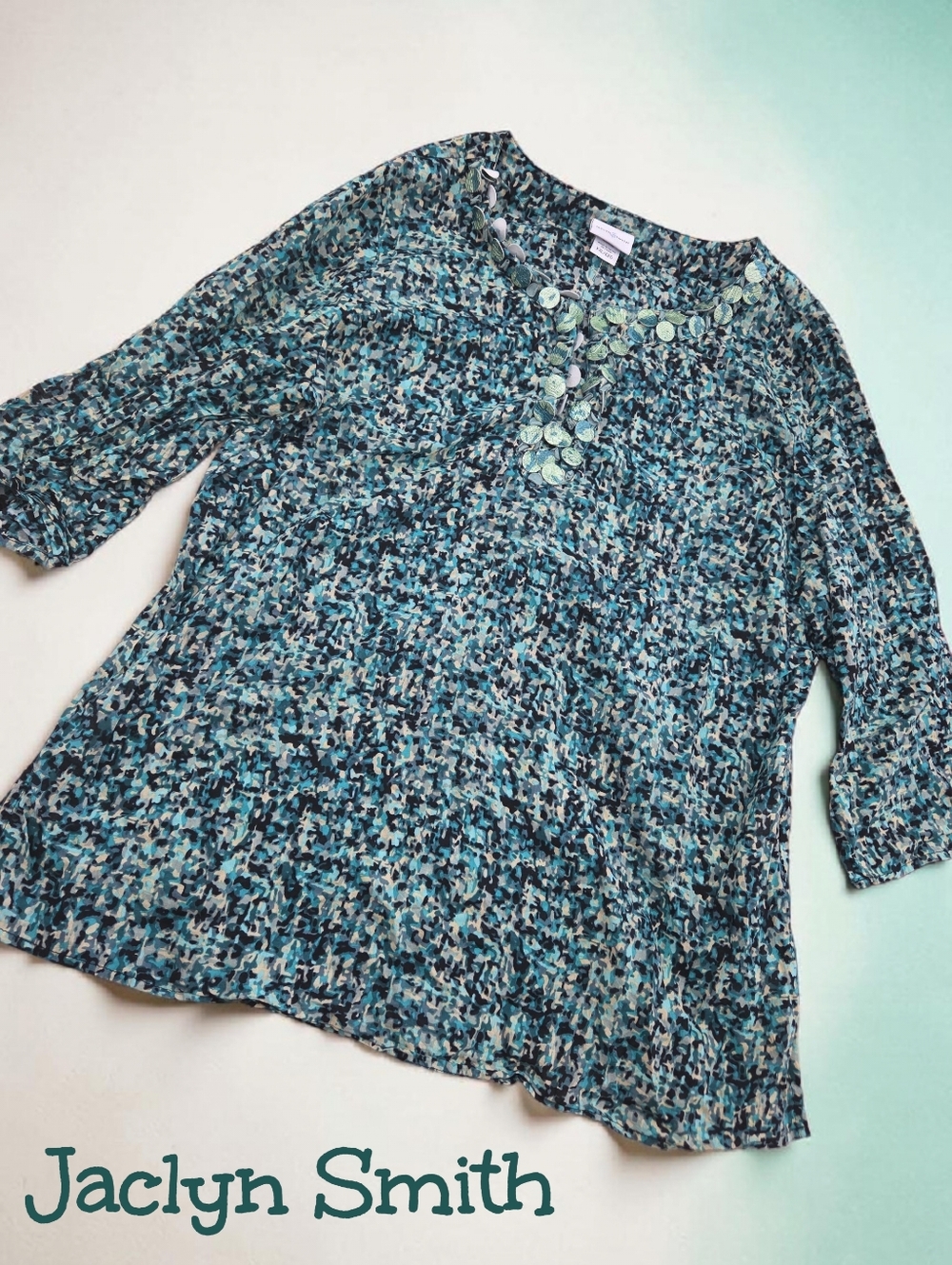 *1308 Jaclyn Smith vintage blouse tunic Women XXL
